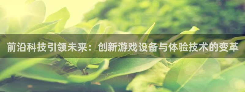 ng南宫国际娱乐：前沿科技引领未来：创新游戏设备与体验技术的